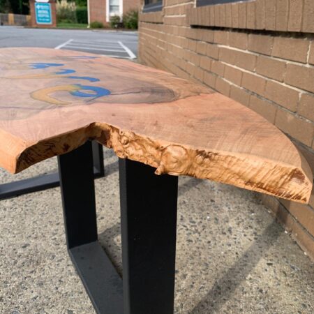 Epoxy Maple Wood Bench Coffee Table