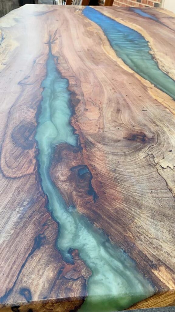 Live Edge Pecan Epoxy River Table Atlanta Epoxy Tables