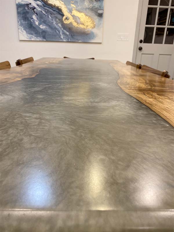 Maple Epoxy River Dining Table