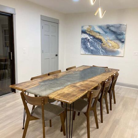 Maple Epoxy River Dining Table