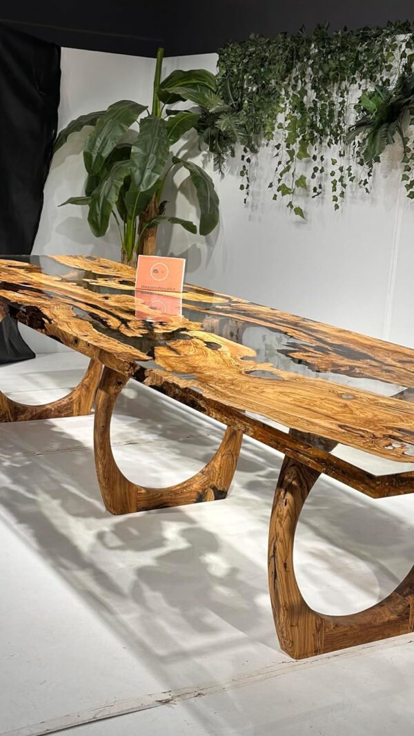 Extra Large Olive Wood Epoxy Conference Table